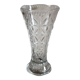 Vase verre ciselé transparent fleurs