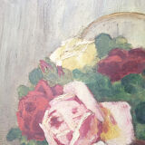 Painting flowers old oil