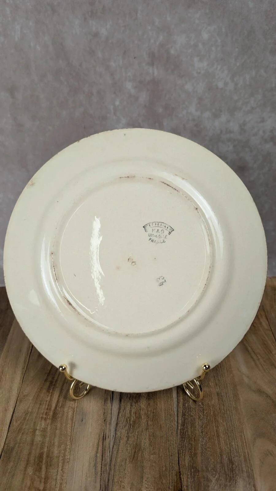 Antique plate K&g Lunéville – Lorraine model