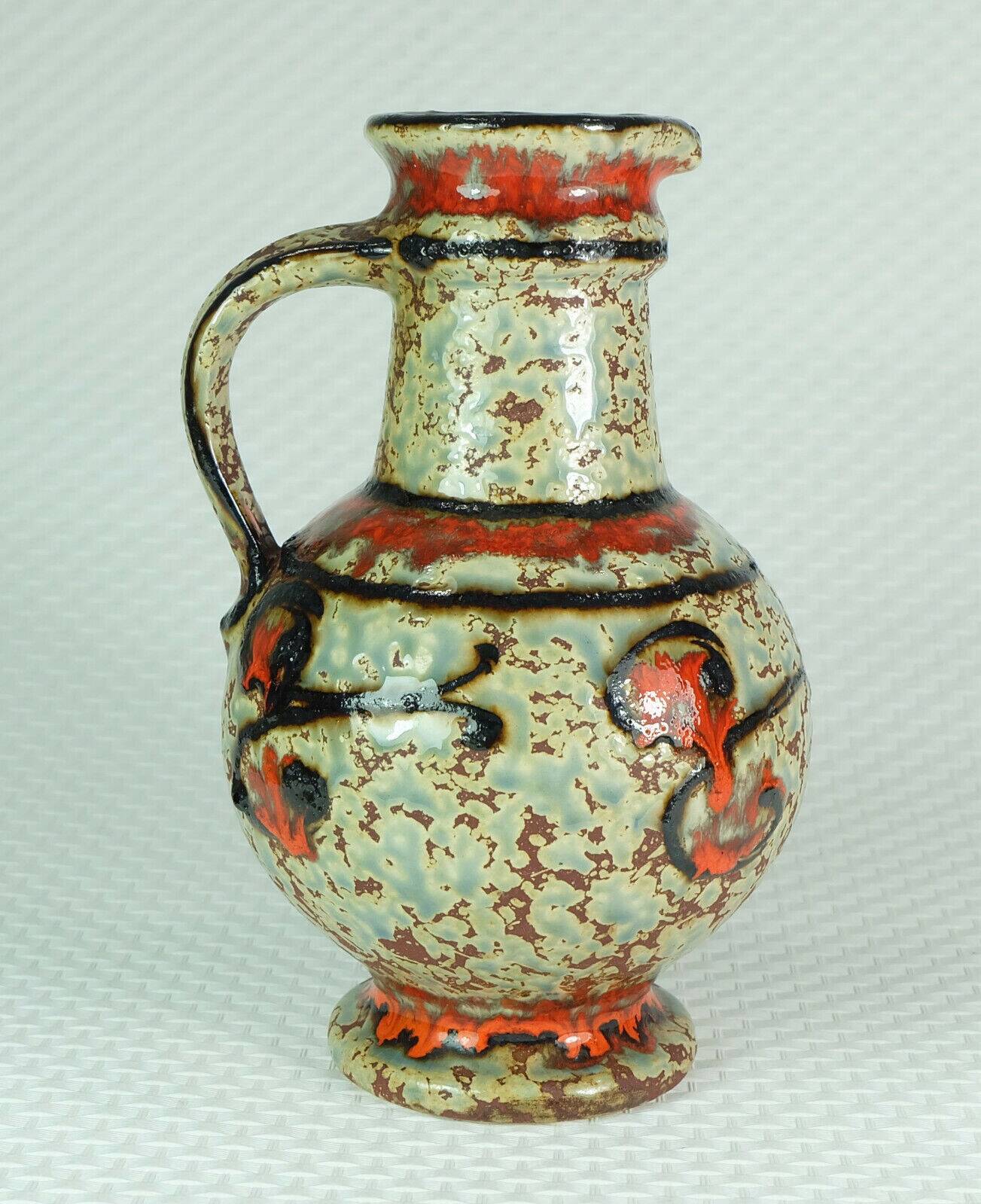 1960's vase u-keramik model 1809/18 exceptional glaze and colors