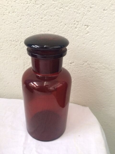 Apothecary bottle, collection pharmacy, amber thick glass