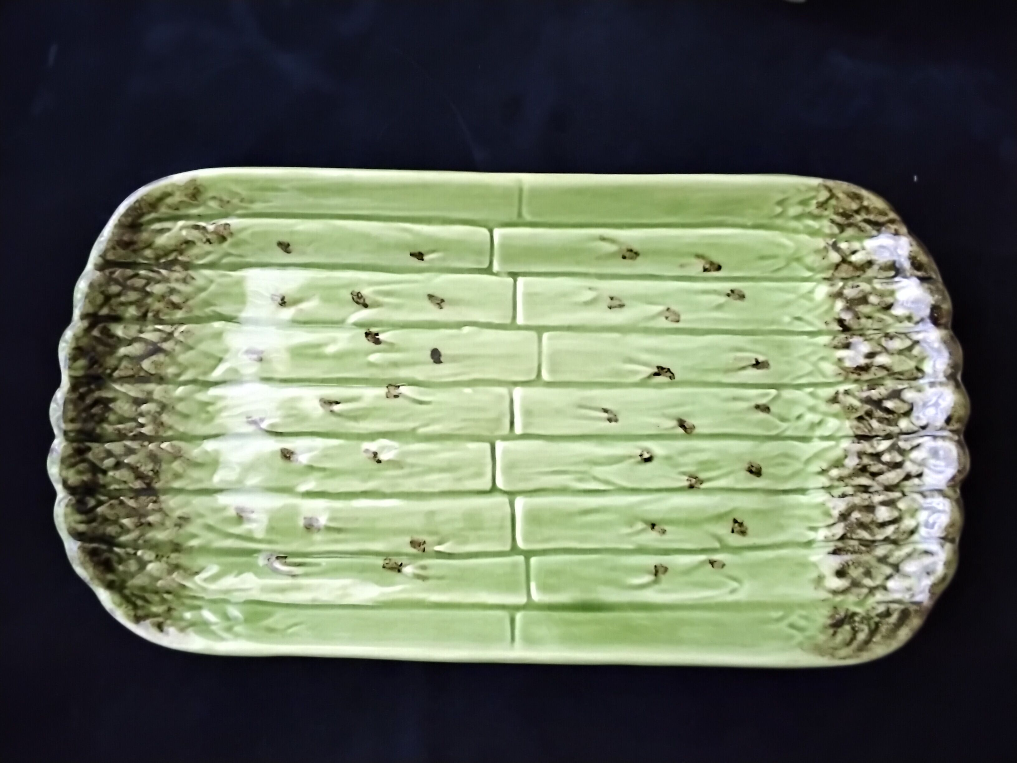 Asparagus set flat + ceramic saucepan Portuguese made