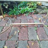 Brass and sea blue marble coffee table