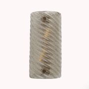 Pair of Barovier & Toso Style Modern Murano Glass Smoked Twisted Sconces