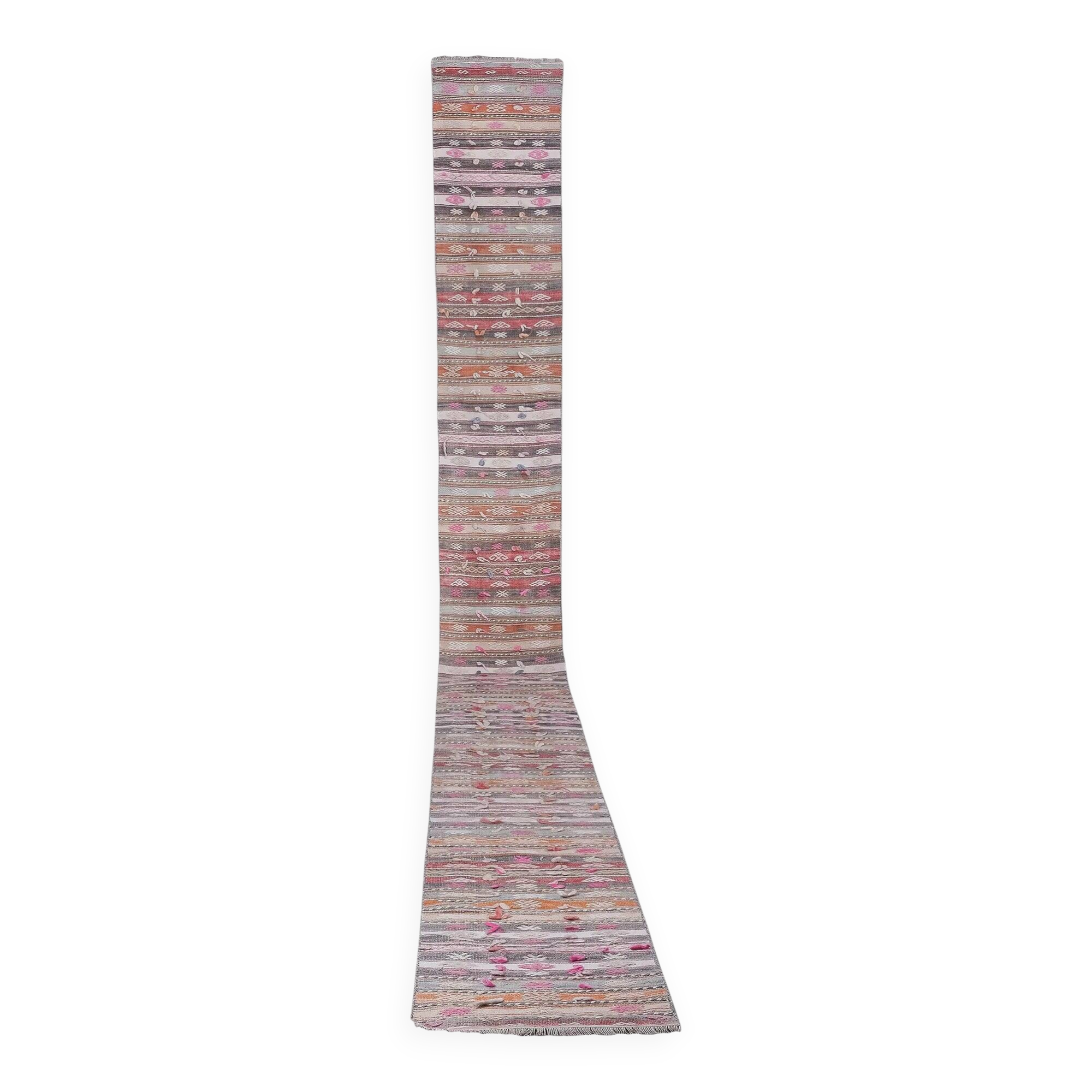 Vintage Turkish hallway rug 54x703 cm