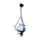 Suspension opaline blanche et métal noir