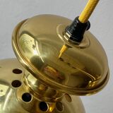 Set of three Vintage Golden Bell Scandi-Lamp Pendant Lamps 1960's Denmark