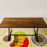 Vintage side table in wood and wrought iron