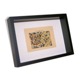 Engraving latin celestial map 1600