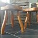 Paire de tabourets tripodes