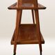 Scandinavian teak rolling dessert trolley