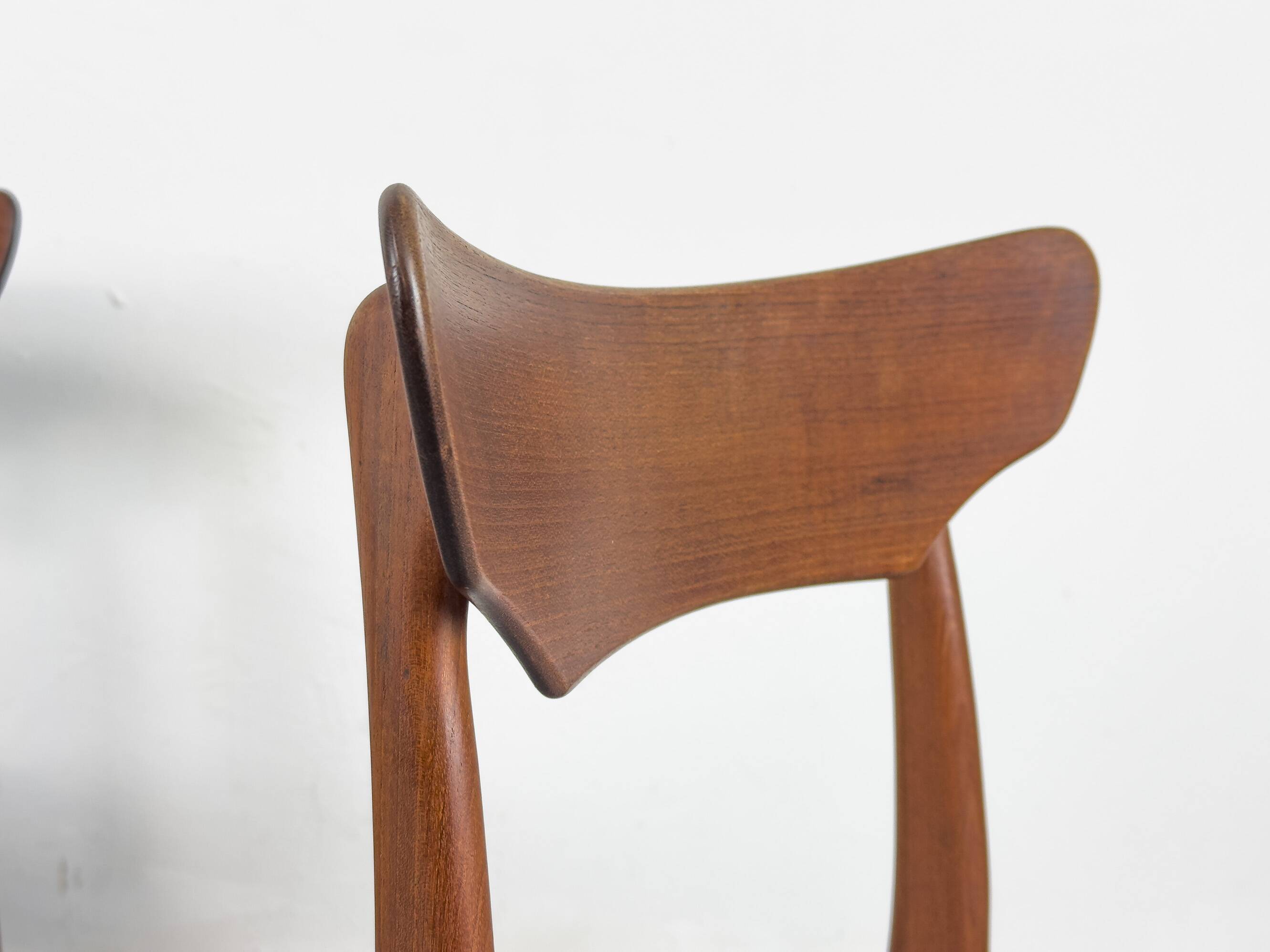 Chaises de salle à manger en teck danois par Schionning & Elgaard, années 1960, ensemble de 4