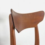 Chaises de salle à manger en teck danois par Schionning & Elgaard, années 1960, ensemble de 4