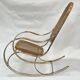 Vintage rocking chair brass bentwood design 1970s