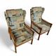 2 x Casala wingback / lounge / armchair in top condition / 4 small cushions / 1960s