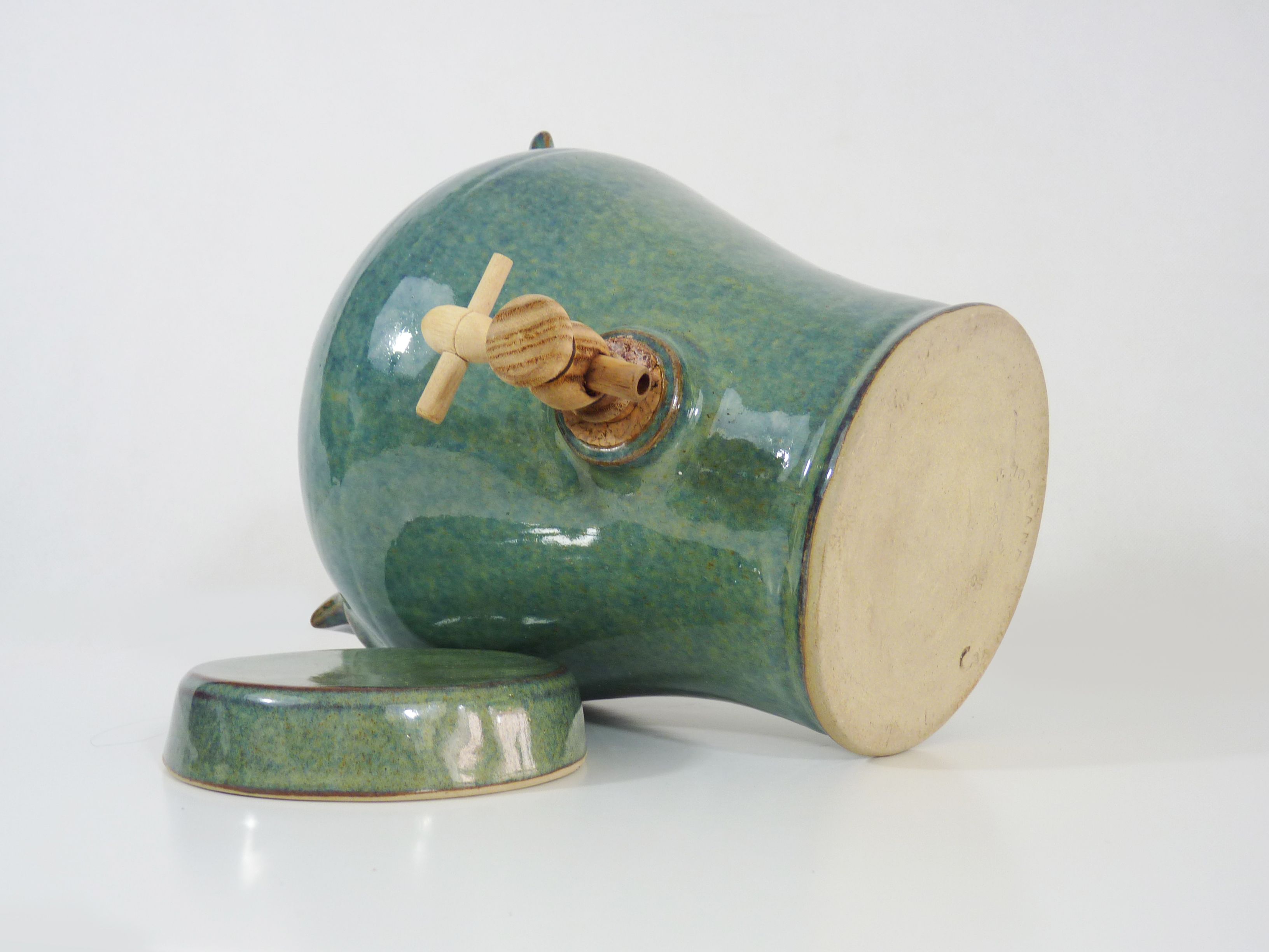 Vinaigrier in glazed sandstone, stamped f.normand