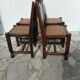 Série de 4 chaises bois et cuir