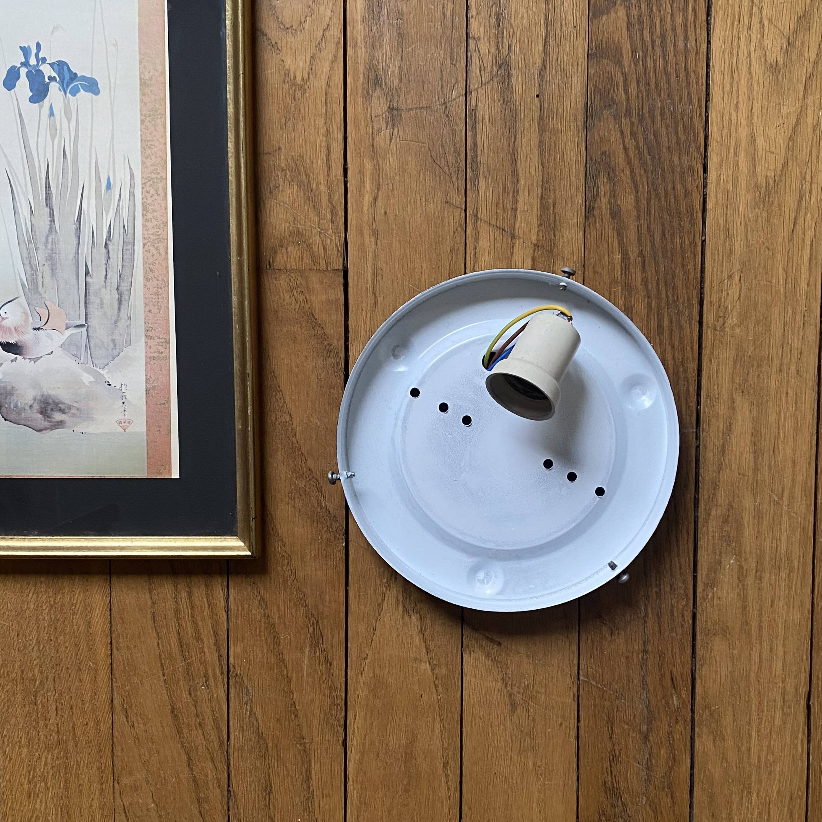 Molded glass wall sconce, 1970s-1980s, ceiling light