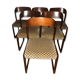1 lot de 6 chaises baumann modèle  "traineau"
