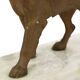 Art Deco Dog on Marble Base, Gold-colored Zamak