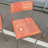 Set of 4 vintage chrome antique chairs