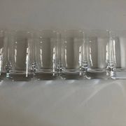 Set of 6 1970 Scandinavian crystal goblet glasses