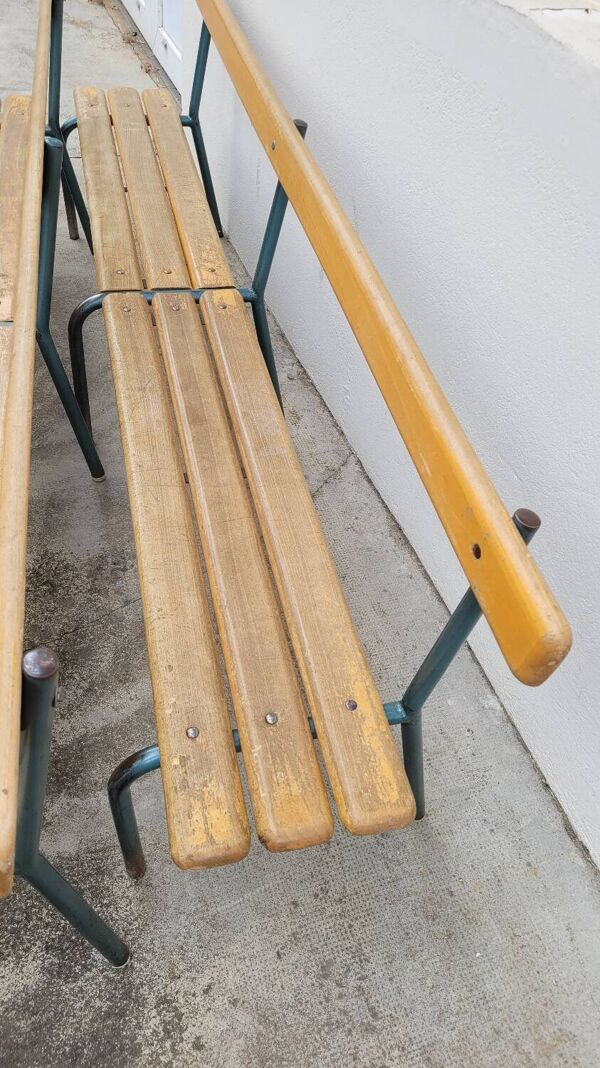 Paire de bancs d'école enfant maternelle Mullca 1950s