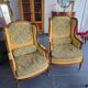 Louis XVI bergère armchairs, late 19th - early 20th century