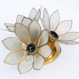 Sconce or cap brass gilded mother-of-pearl flowers