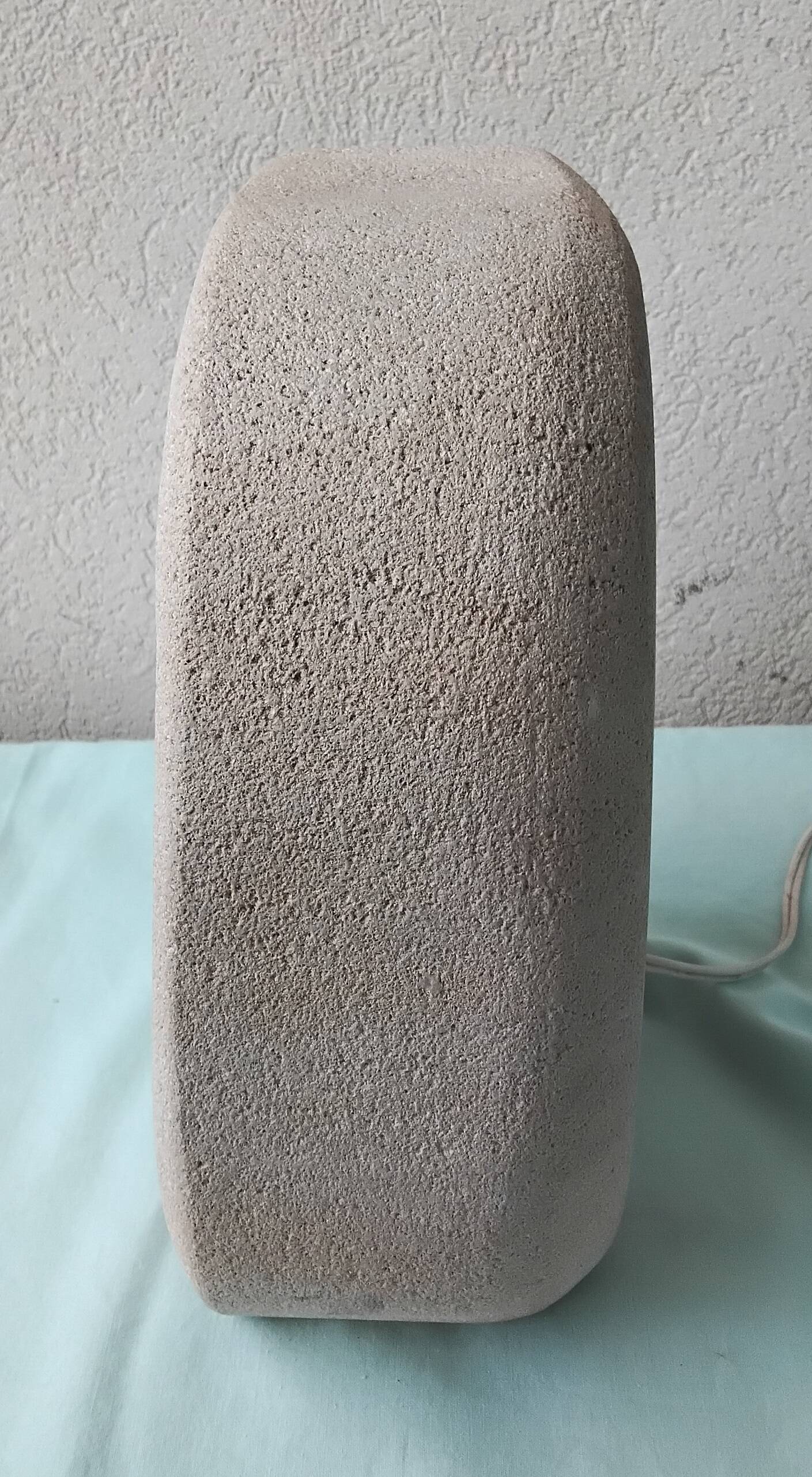 Sculpted stone lamp by Arsène Galisson