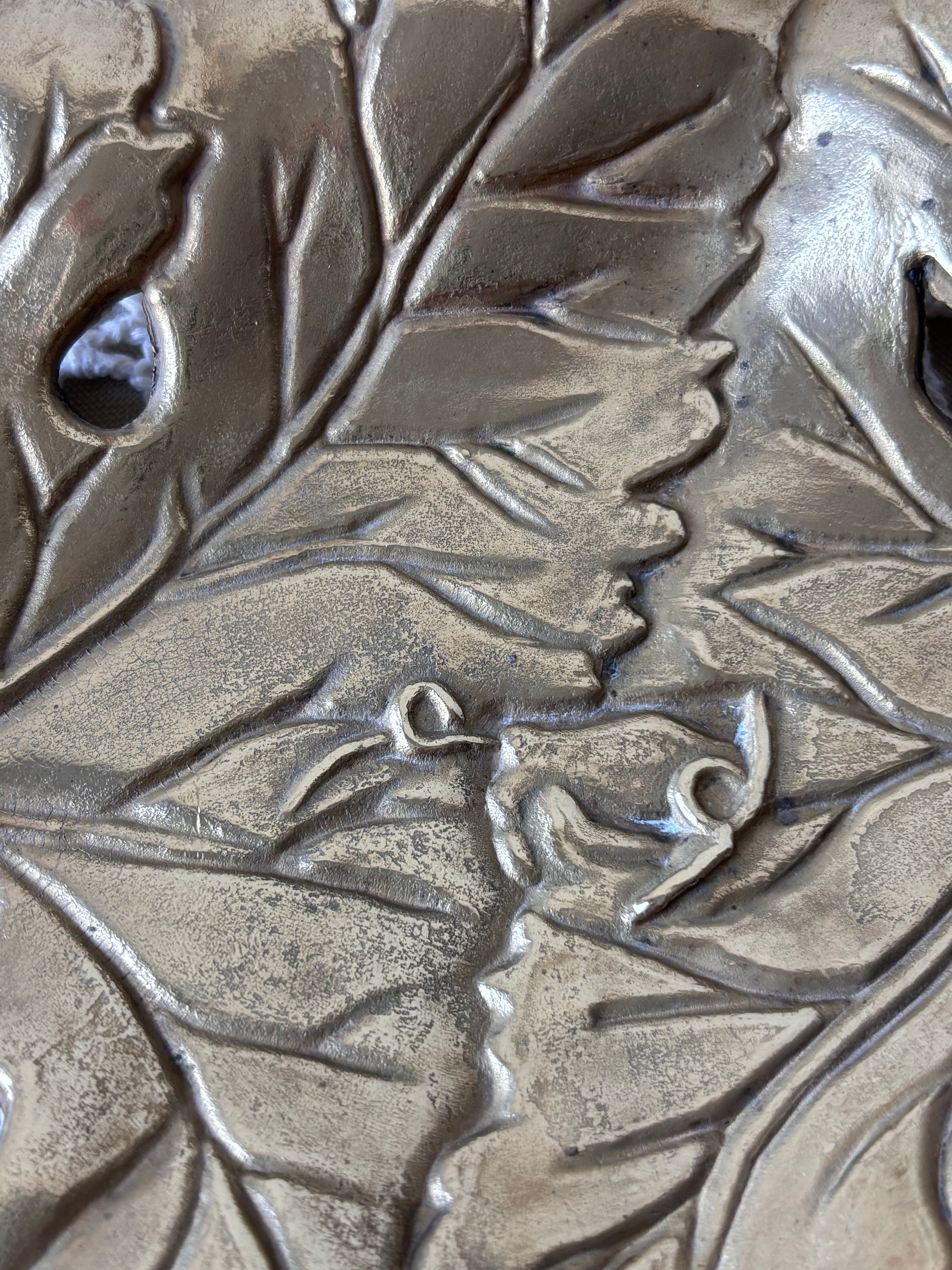 Brass catchall - leaves and branches, Art Nouveau style
