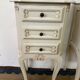 Pair of antique Louis XV style bedside tables, 3 drawers