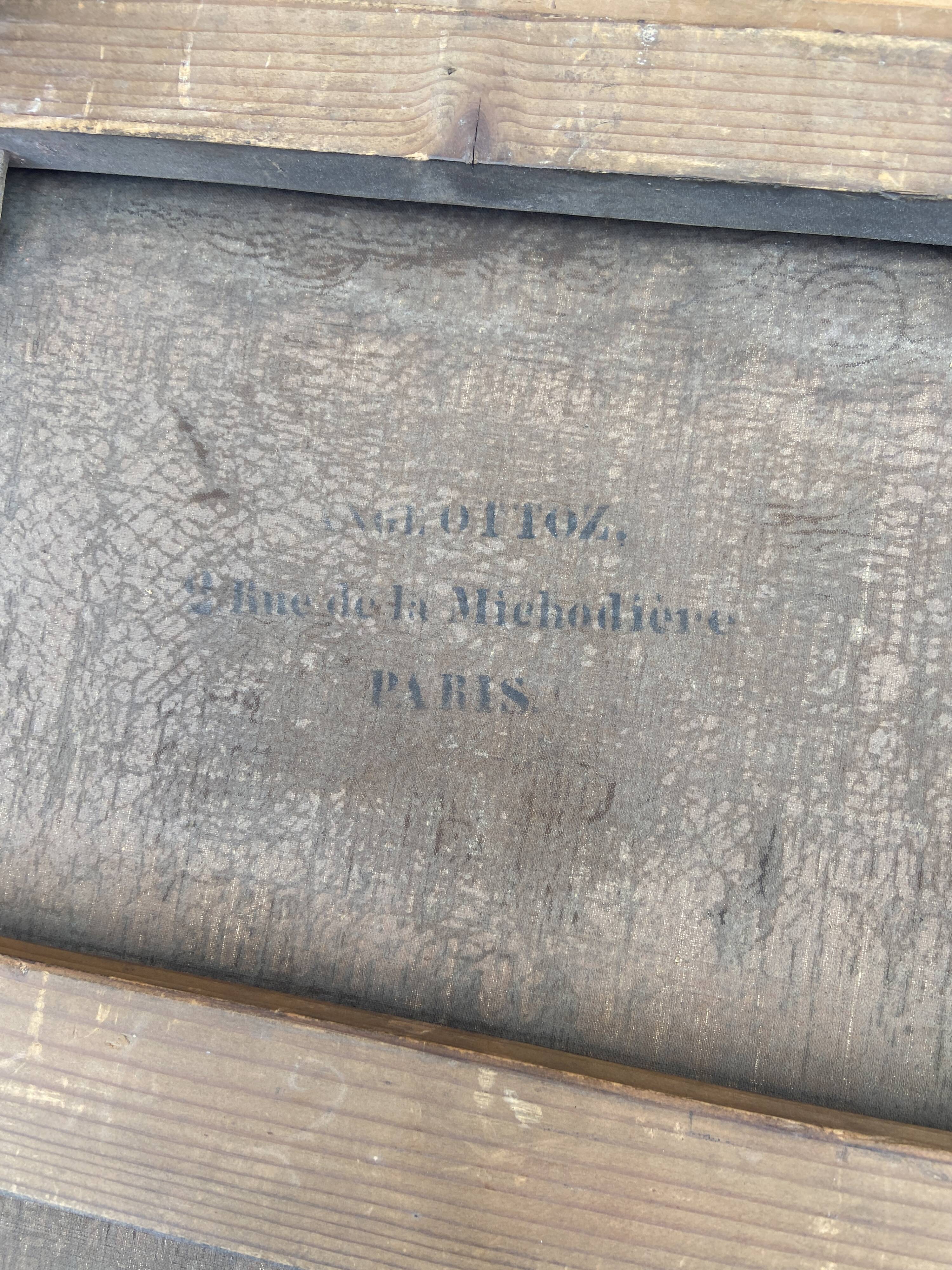 Oil painting on canvas 1850 victor darjou french portrait paint