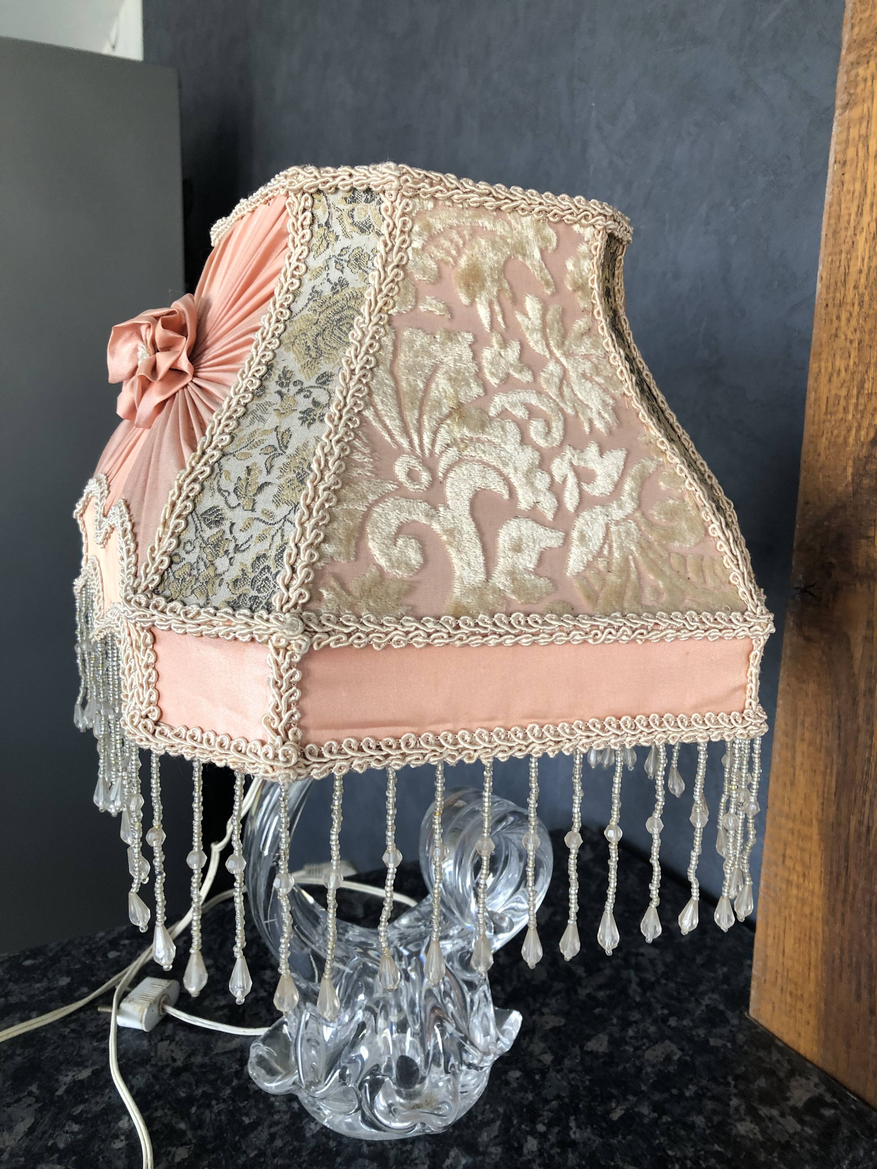 crystal lamp base with a very beautiful lampshade