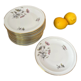Dessert plates porcelain floral decoration