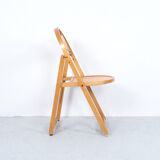 4 chaises pliantes vintage en bois d’OTK, années 1950