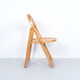 4 chaises pliantes vintage en bois d’OTK, années 1950