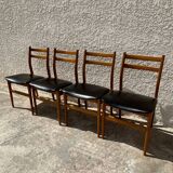 Set of 4 Scandinavian style teak chairs