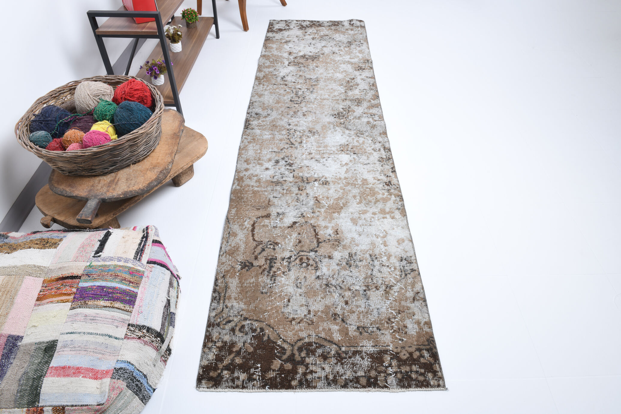 3x10 Antique Vintage Runner Rug 298x78Cm