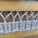 Rattan chest of drawers and vintage wood