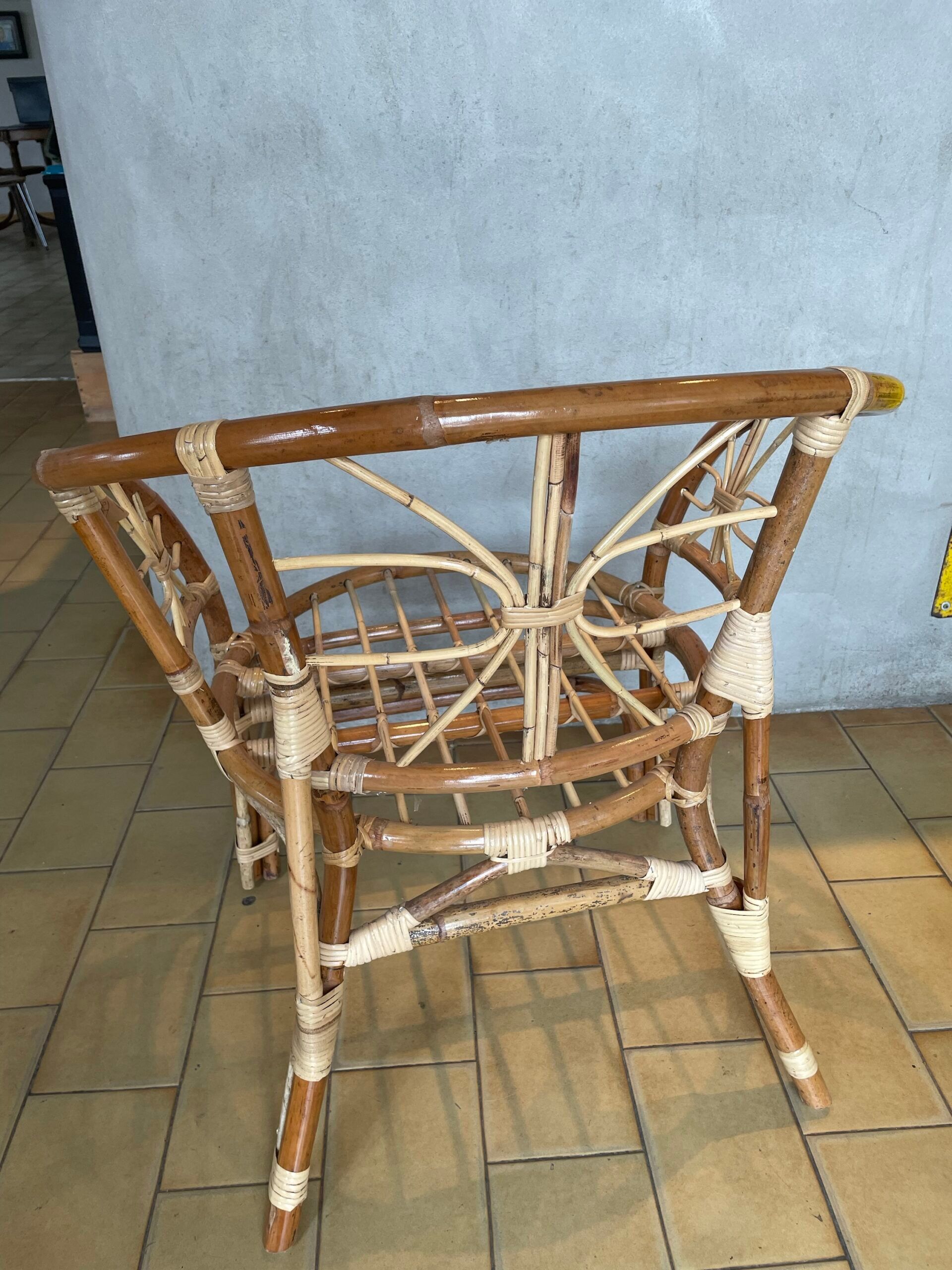 Rattan armchair