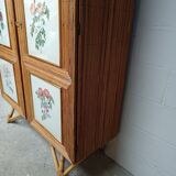 Armoire en rotin 1960