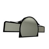 Art Deco mirror with faceted cut glass in a steel frame, 1930s