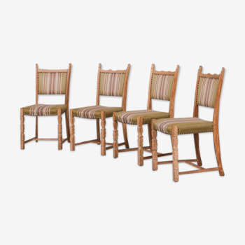 Mid-Century Oak Danish Dining Chairs attr. to Henning Kjaernulf