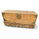 Large antique Asian travel chest made of mango wood.
