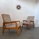 Lot 2 designer reconstruction rest armchairs from the 50s Free-Span / Guariche vintage