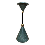 80s marble and brass candle holder