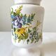 Apothecary pot Rhubarbe signed Lallier earthenware of art of Moustiers