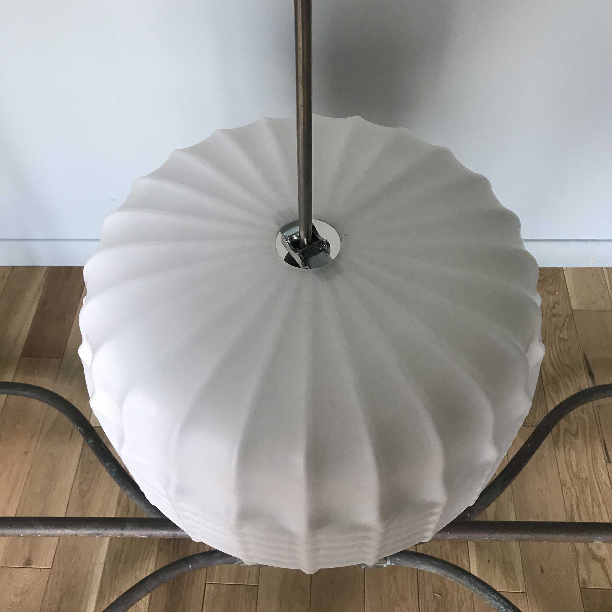 Hanging lamp opaline origami 1950