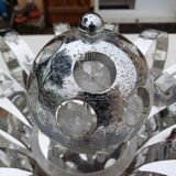 Suspension vintage aluminium + verre